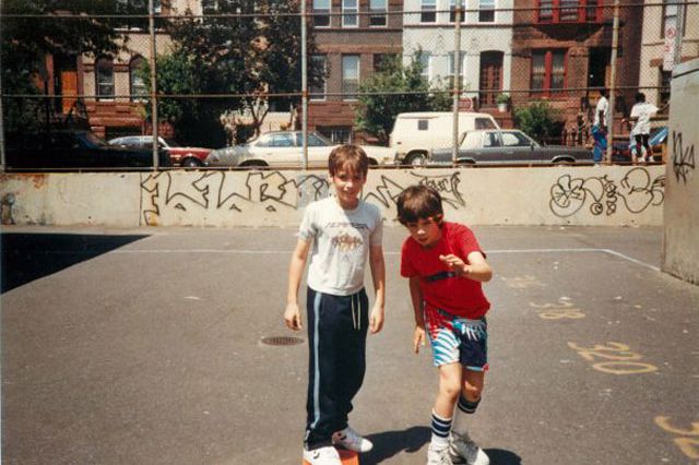 Jake Dobkin, Native New Yorker, living large in the '80s with friend.